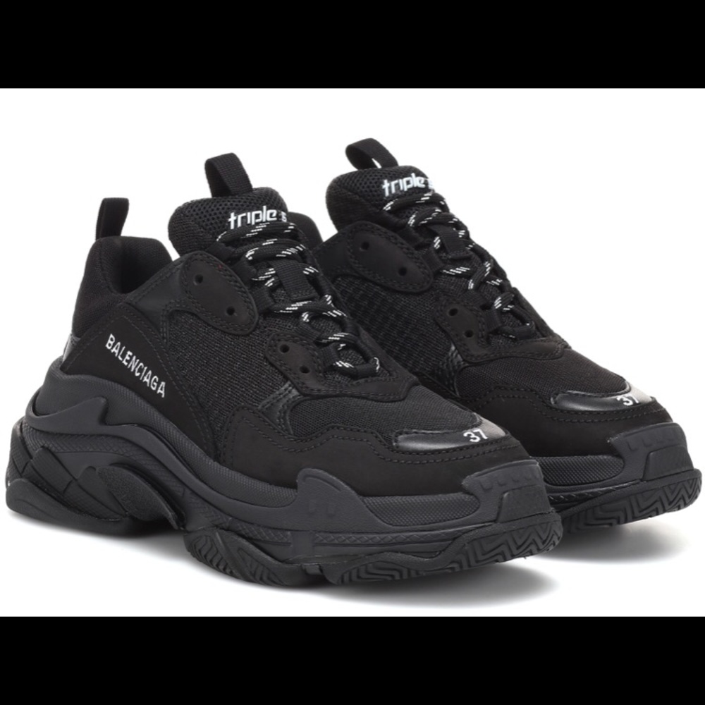Balenciaga Triple S, Black, size 37 Eu, size 7 US